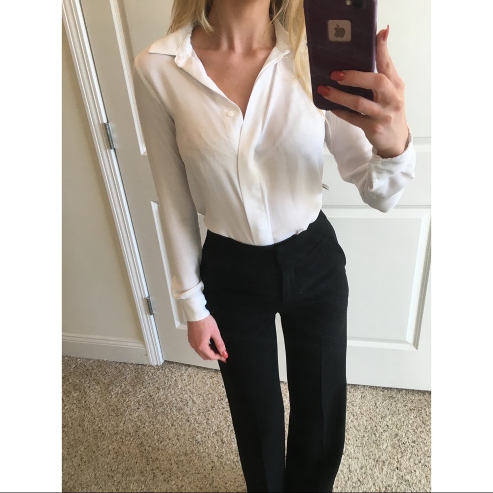 White button up H&M blouse